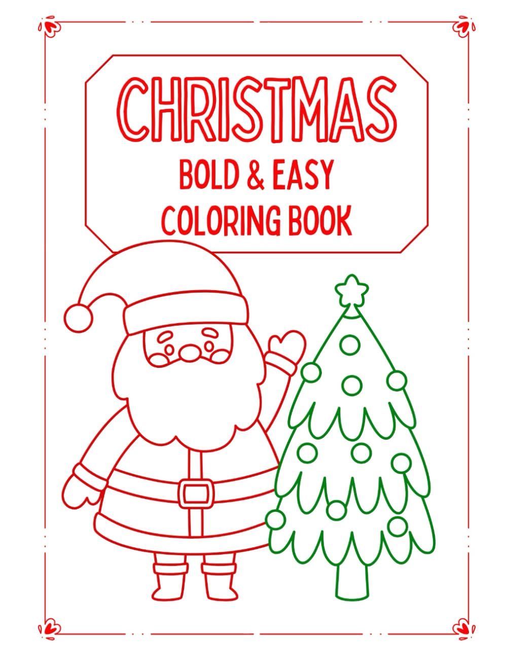 Easy & Bold Christmas Coloring Book for Kids