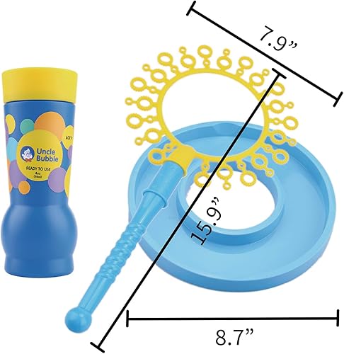 Miniatura 5 de Uncle Bubble Varita burbujeante de fantasía para trucos, esculturas y arte de burbujas, hace burbujas de muchos tamaños, incluye líquido de burbujas