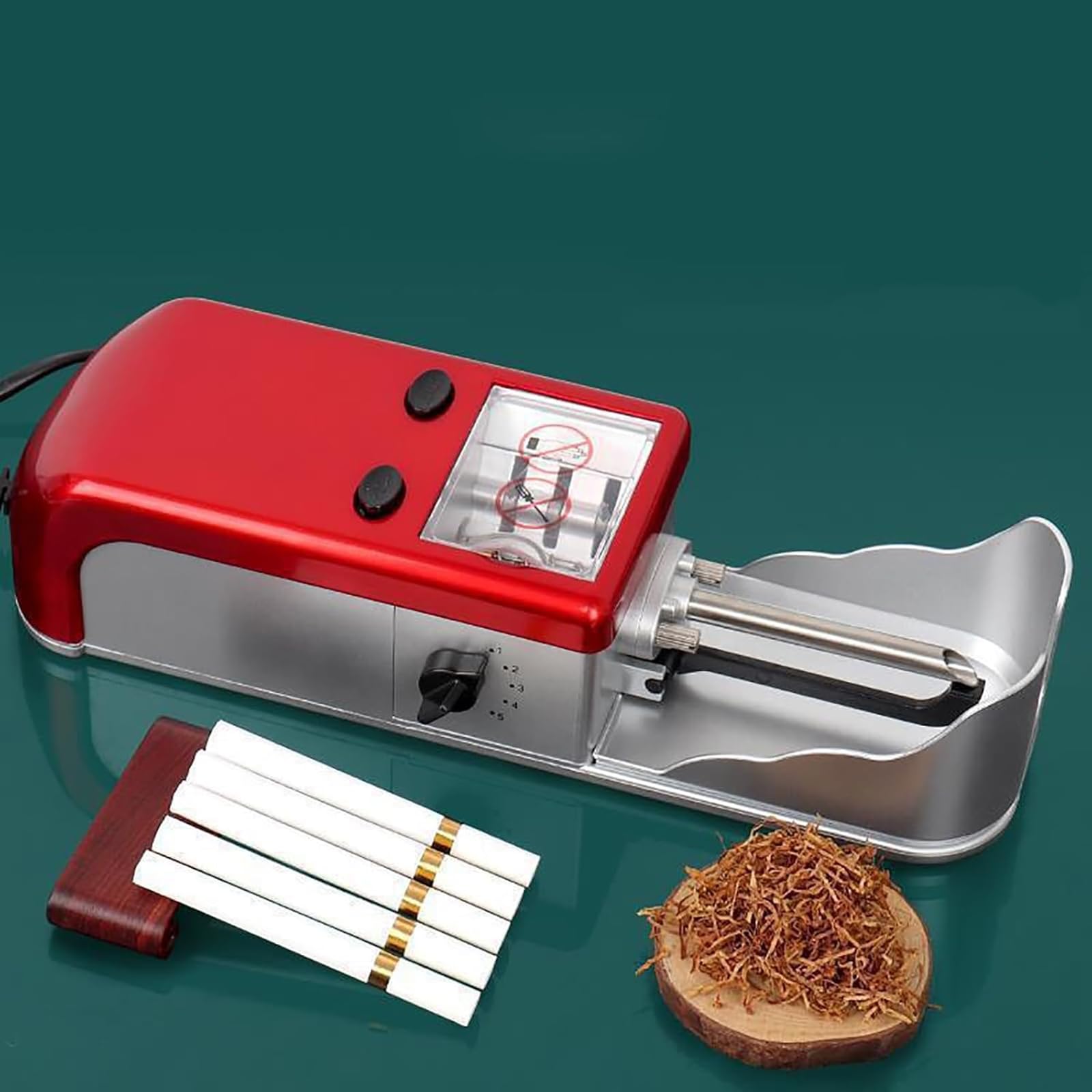 household small electric cigarette making machine automatic Rolling Injector Machine for Tubes King/Regular/Slim 100s Cigarette Injector Roller Machine (Cream-Colored) : Health & 1/2W x 4D x 3.8H (without the tray attached) Small Electric Rolling Machine Household