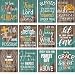 Harloon 12 Pcs Rustic Christian Poster for Classroom Farmhouse Faith Bible Verse Theme Bulletin Board Decoration Inspiring Religious Church Sunday School Posters for Back to School Office Decor