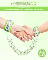 Vista 7 de Correa de muñeca antipérdida, paquete de 2 correas de seguridad para niños pequeños con cerradura de llave, arnés reflectante para caminar