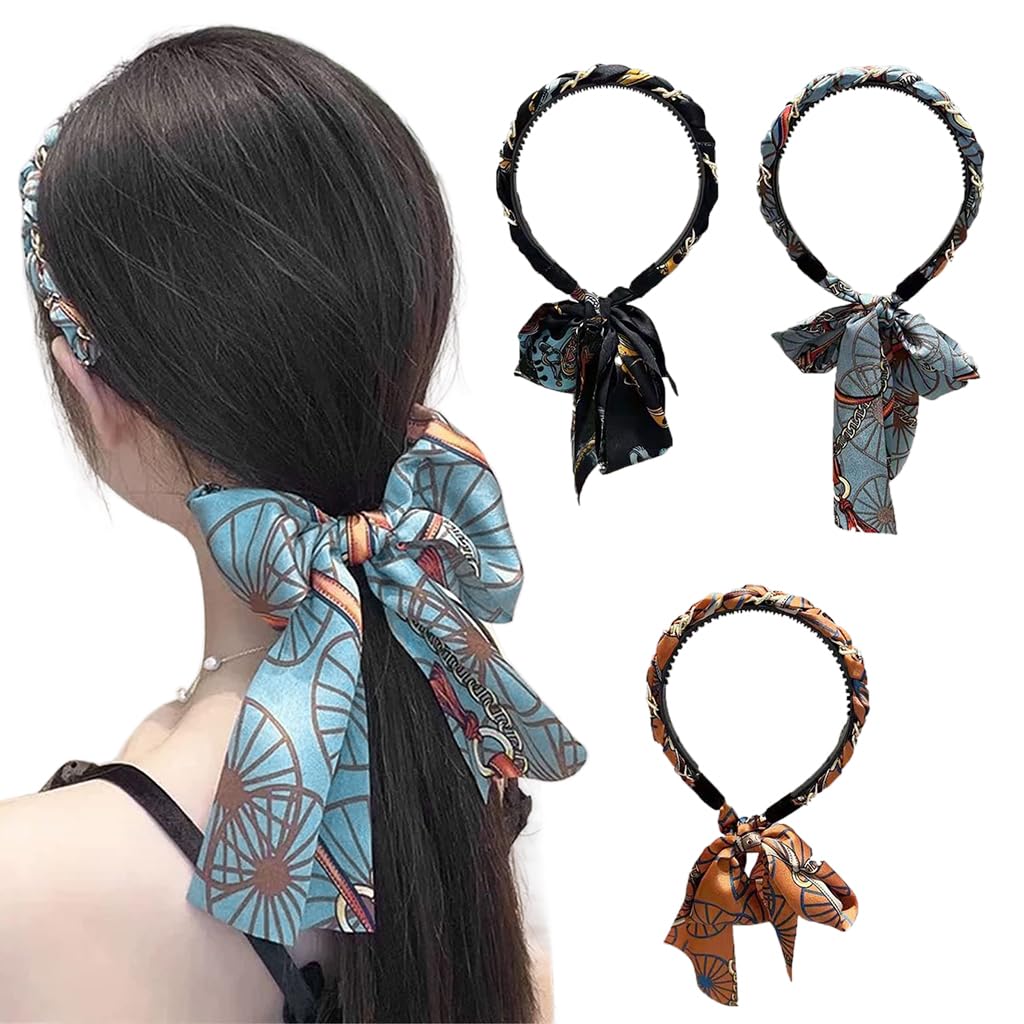 PALAY® 3Pcs Long Ribbon Headband for Women, Floral Hair Band for Women, Non-Slip Hairband for Women Girls, Chic Countryside Style Hair Braiding Fabric Head Band for Daily Use, Party, Prom (B0DBKL6C3Y) Amazon Price History, Amazon Price Tracker
