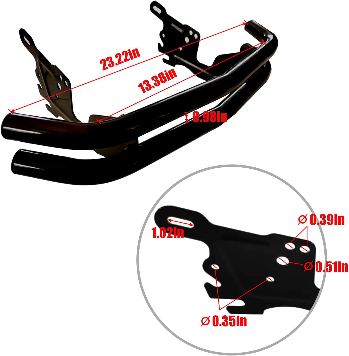 Dual Bar Tractor Bumper Heavy-Gauge Mountable Dual bar Bumper Compatible with Craftsman 917 T100 CMX 247 LT2000 YS4500 YTH22V46 YTH24K48 Lawn Tractor