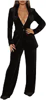 Terno feminino de veludo para outono e inverno, casual, cor sólida, conjunto de duas peças
