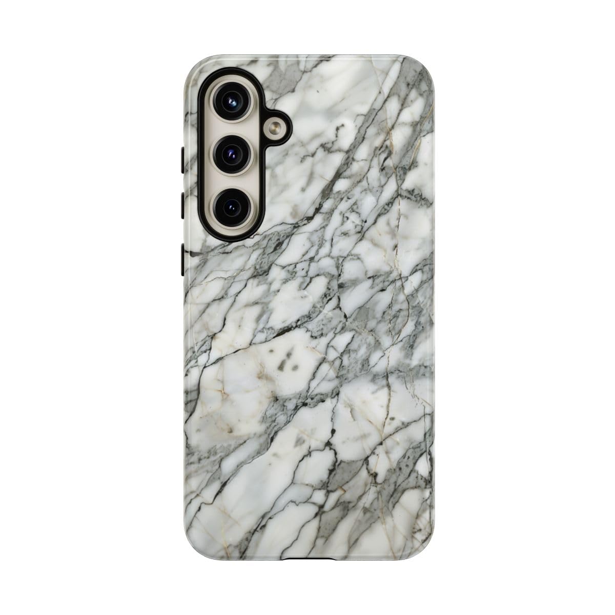 Coque rigide Samsung S24 Plus antichoc marbre blanc anti-rayure - 5
