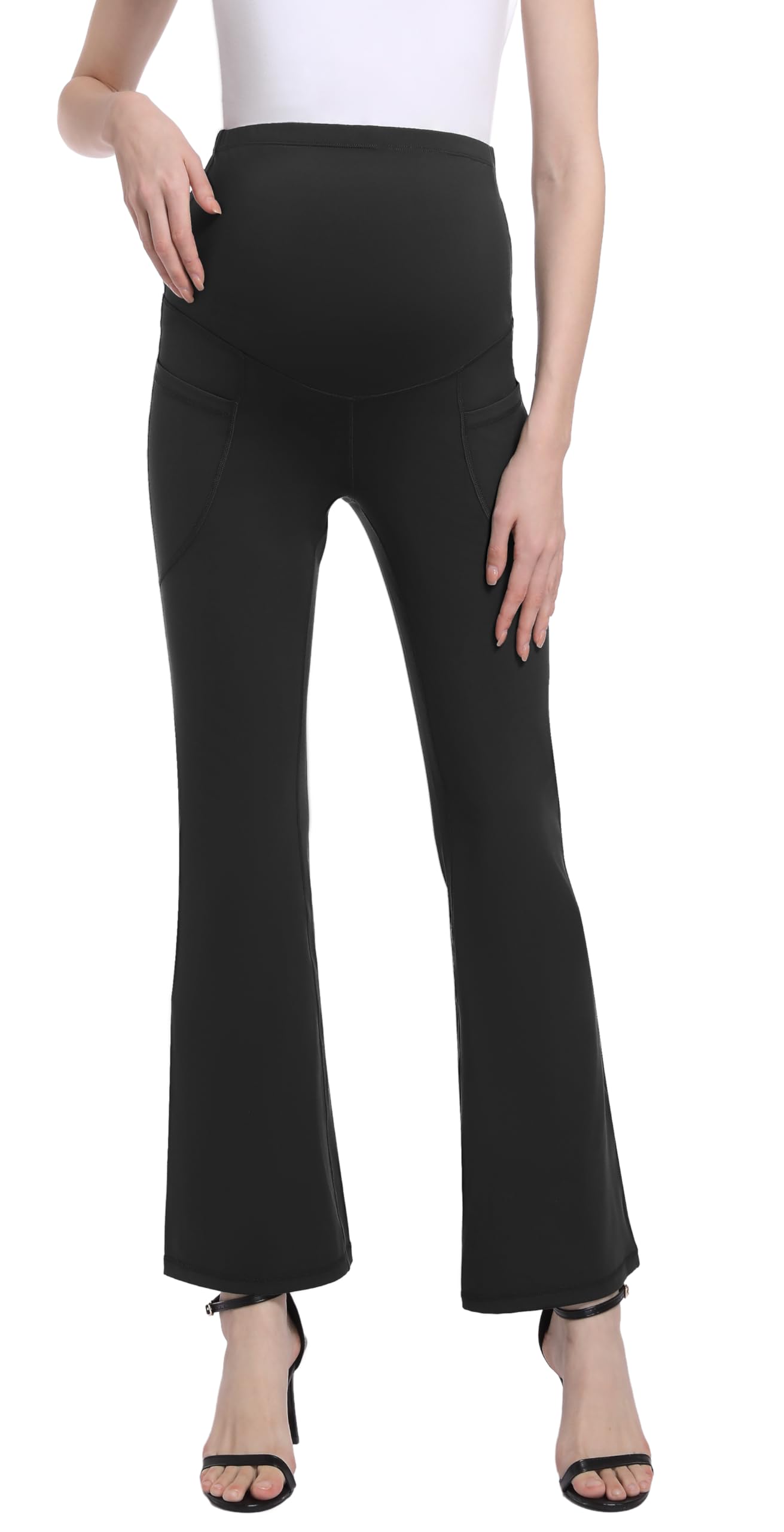 Foucome Womens Maternity Flare Leggings Bootcut Pregnancy Yoga