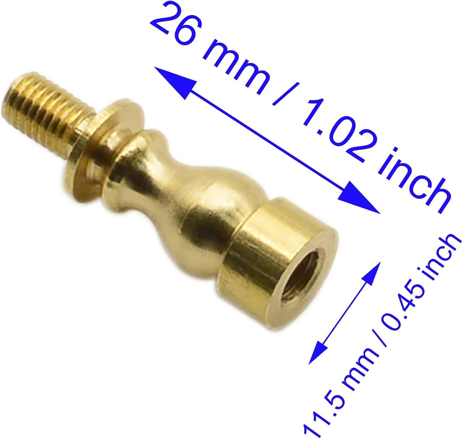 2 Pcs 1 Inch Lamp Finial Extender Turned Brass Lamp Shade Risers for standard Finials and Harps