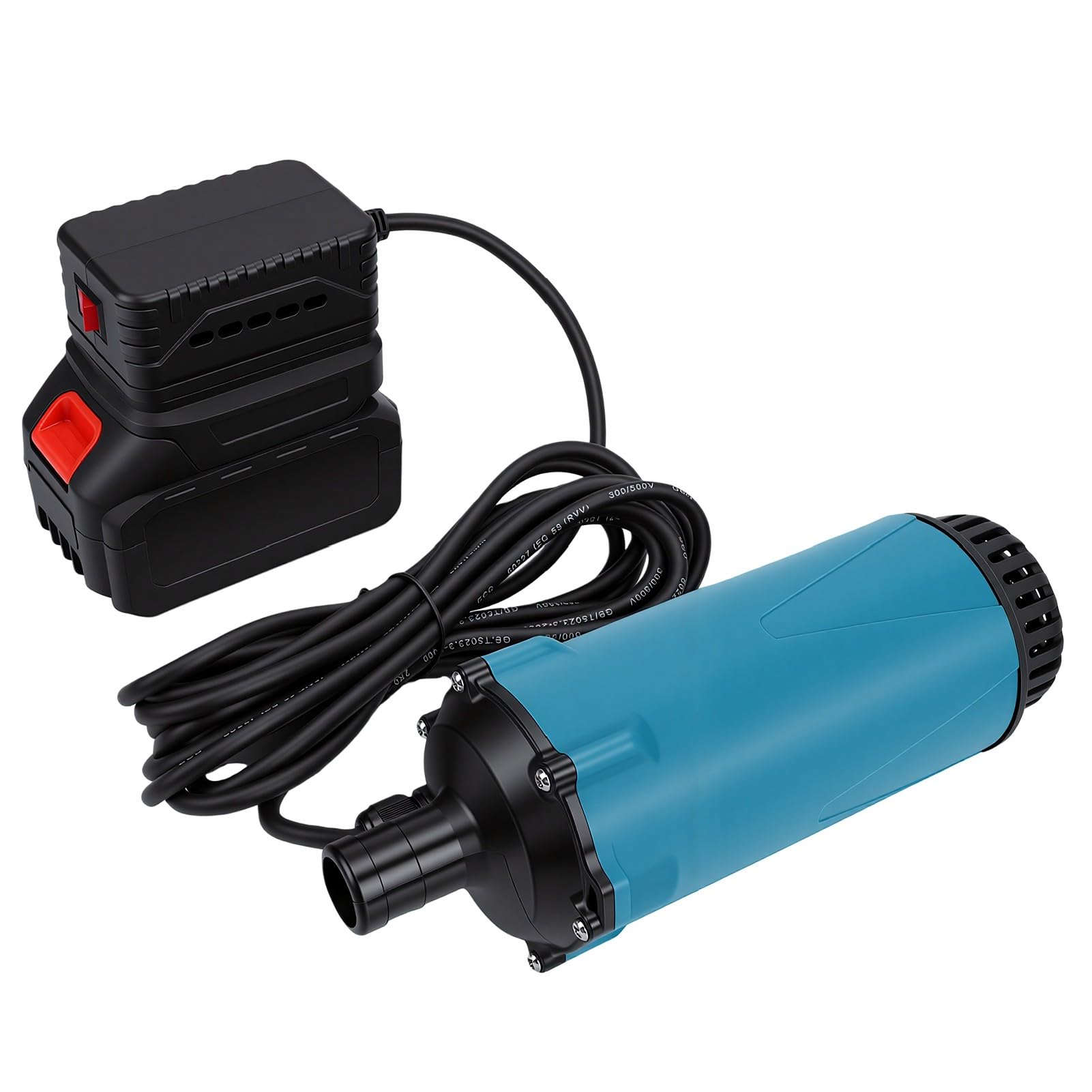 ANGGREK Pompa Sommergibile Senza Fili, Trasferimento Acqua 120L/h, | Costruzione in ABS, Portatile per Irrigazione da Giardino e Drenaggio Piscine, Compatibile con Batterie 18V.