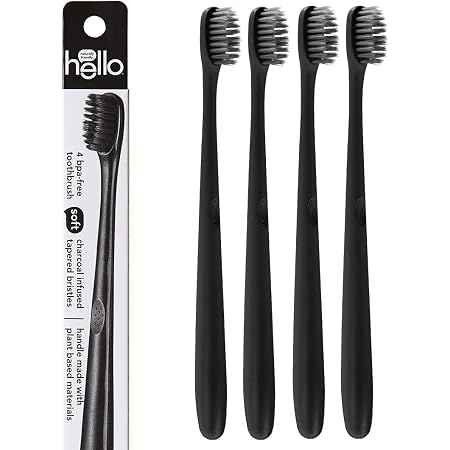 Amazon.com: hello Manual Adult Toothbrush With Reusable Charcoal Modern ...