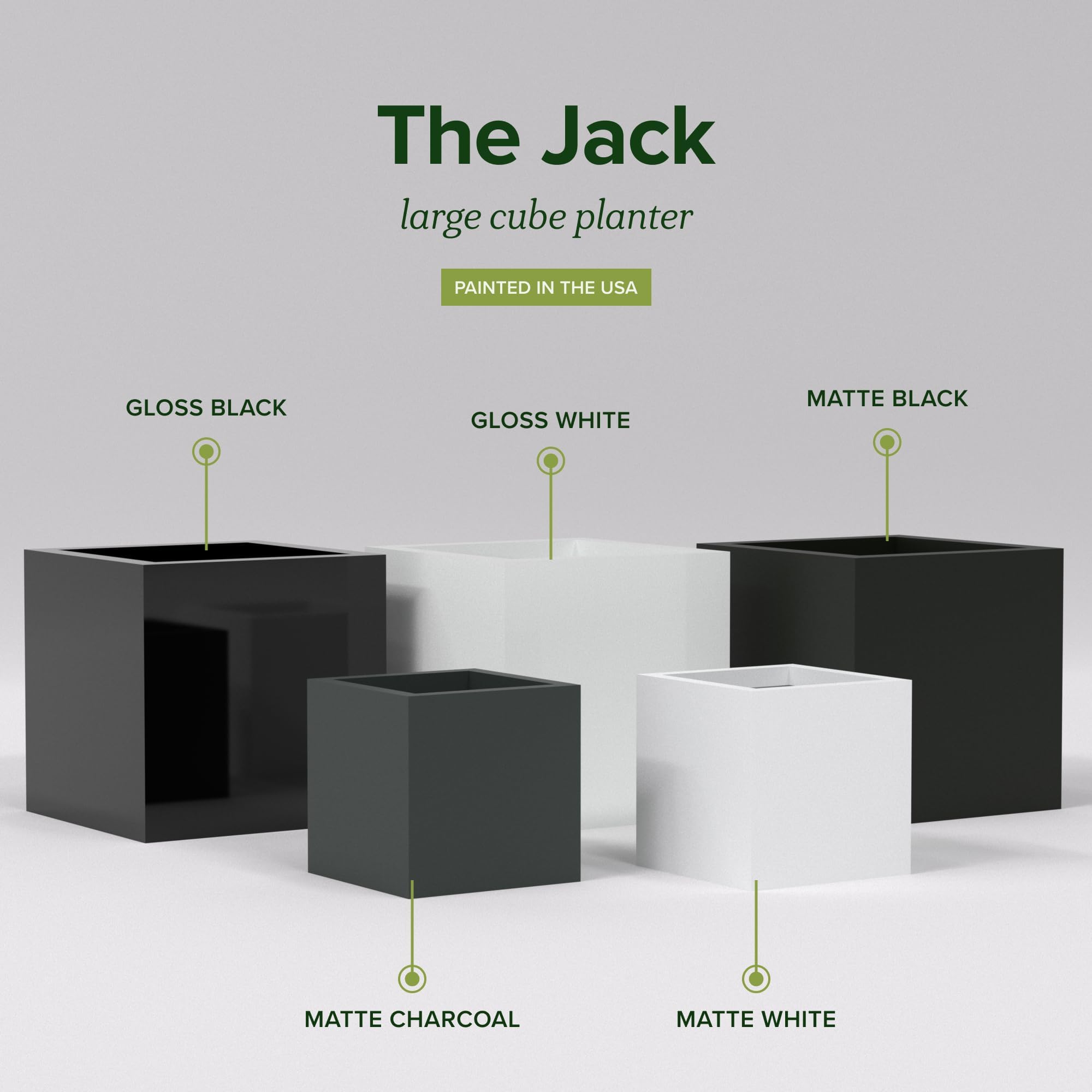 Amazon.com : Greenline Jack Square Cube Planter - Indoor/Outdoor