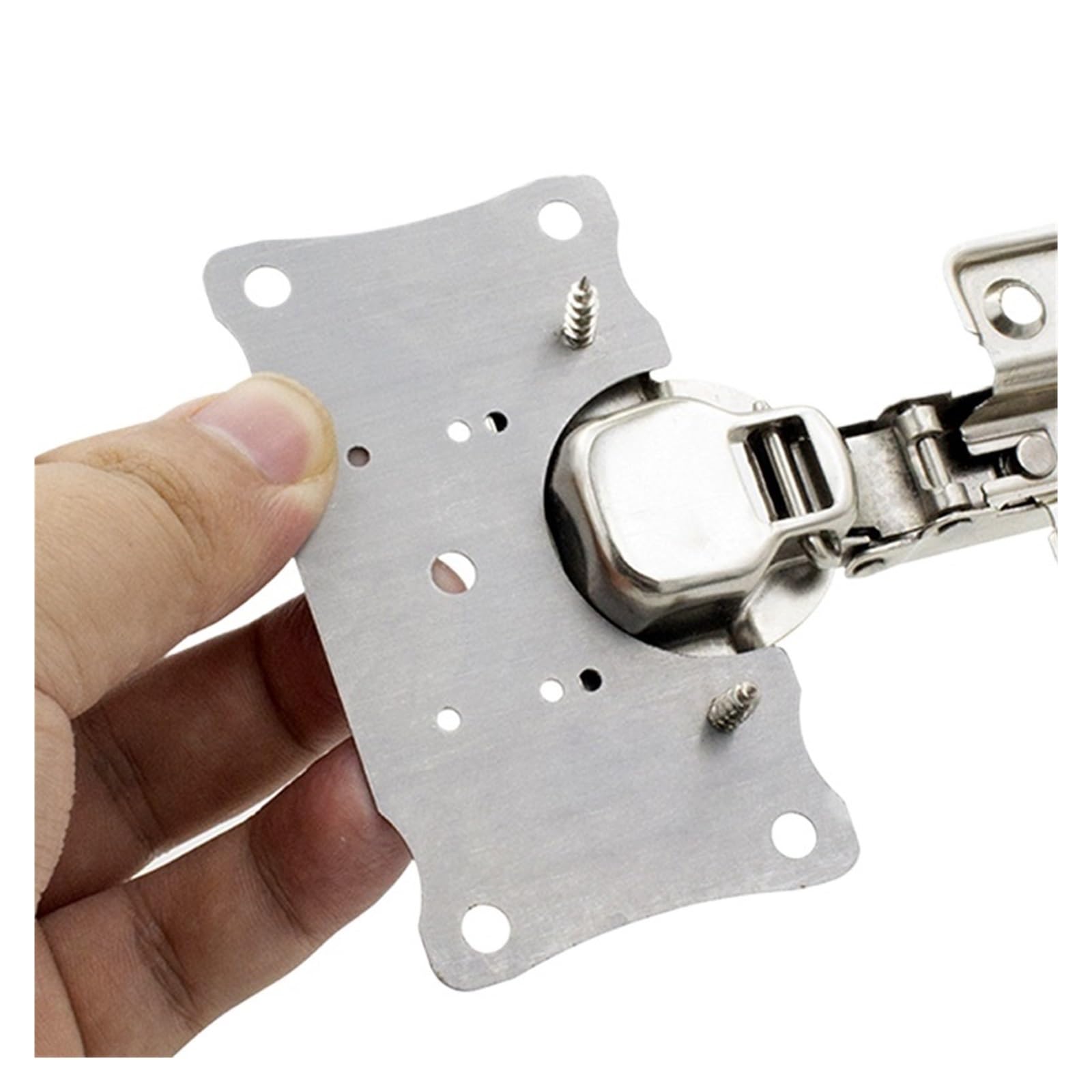 Zestaw naprawczy do zawiasów szafkowych ze stali nierdzewnej – zawiasy ukryte z cichym domykiem do drzwi i szuflad(Square a,8pcs)