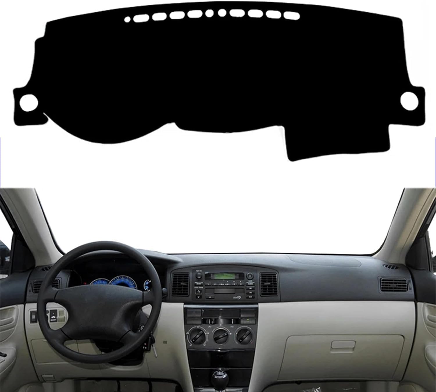 DdaiXQ Car Dashboard Mat For BYD F3DM 2005-2013, Anti Slip Anti Glare Dustproof Dashboard Cover Pad Protector Dash Cover Sunshade Dashmat