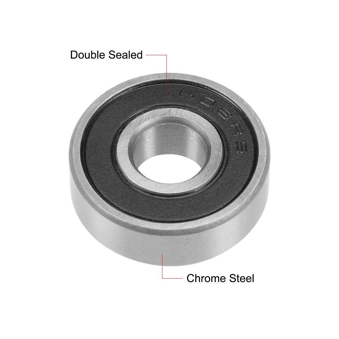 608-2RS-EE Kugellager – 8x22x7 Mm, Beidseitig Verlängerter Innenring +1mm, Flansch 8x22x9 Mm, Für Rollstuhl & Thule Chariot