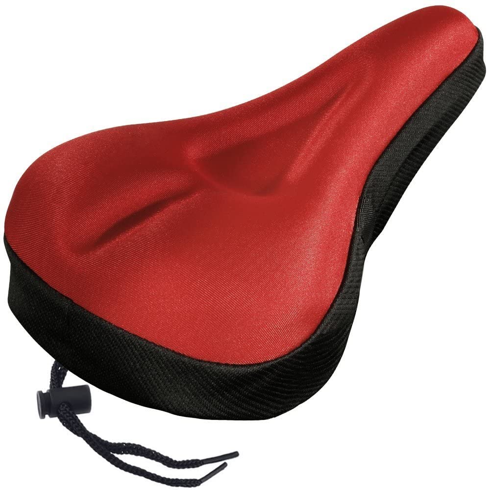 Alexvyan Red Memory Foam Soft Bicycle Silicone Gel Saddle Seat & Cycling Cushion Pad Bike Cycle Gel Cover - Narrow Seat-image-6
