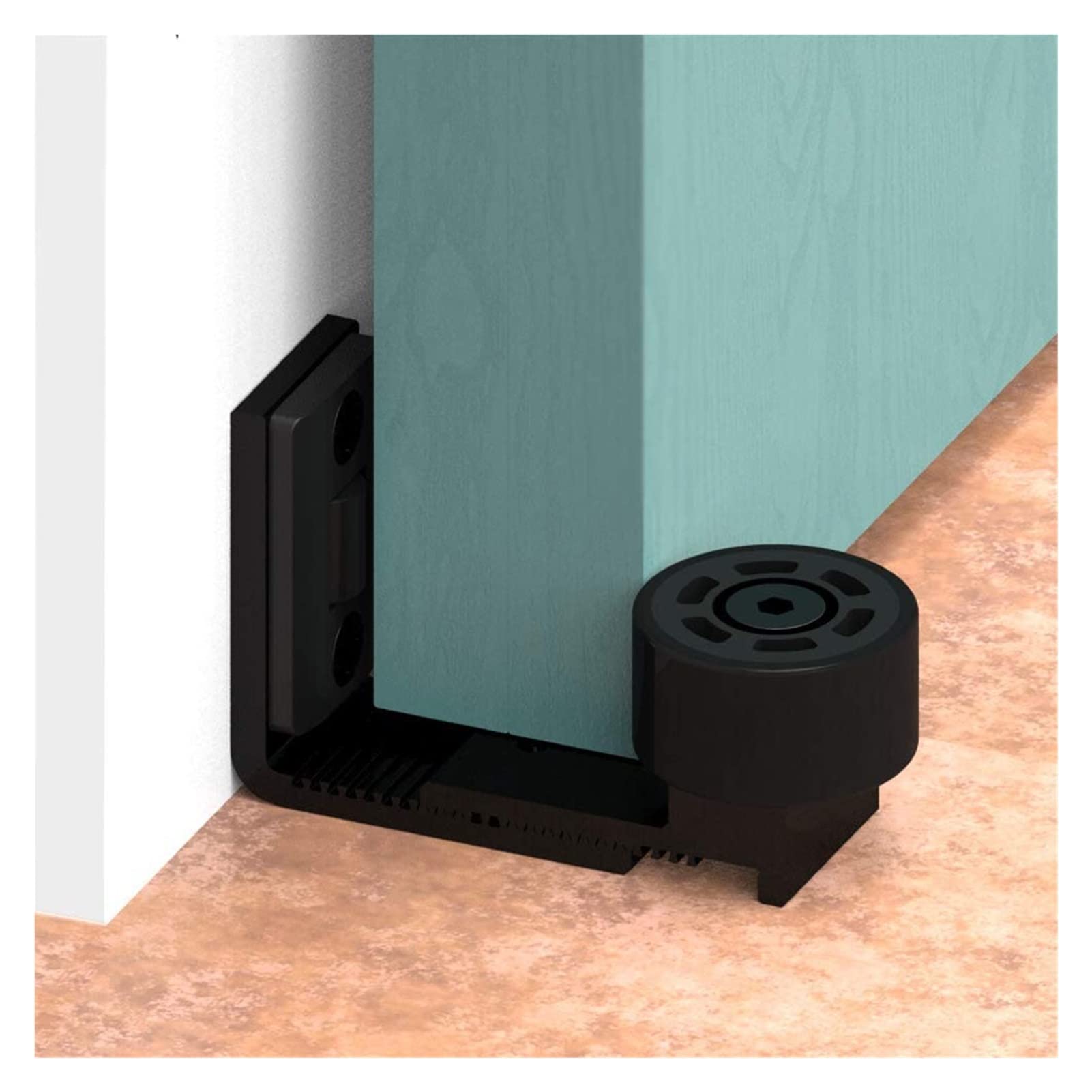 Adjustable Sliding Floor Guide Wall Mounted for Barn Door Hardware Accessory,Smooth Gliding