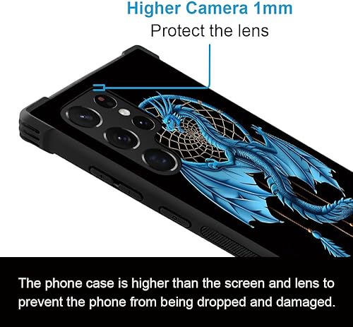 Miniatura 5 de CARLOCA Funda compatible con Samsung Galaxy S22 Ultra, diseño gráfico de Dragon Dream Catcher Identity, a prueba de golpes, antiarañazos, de