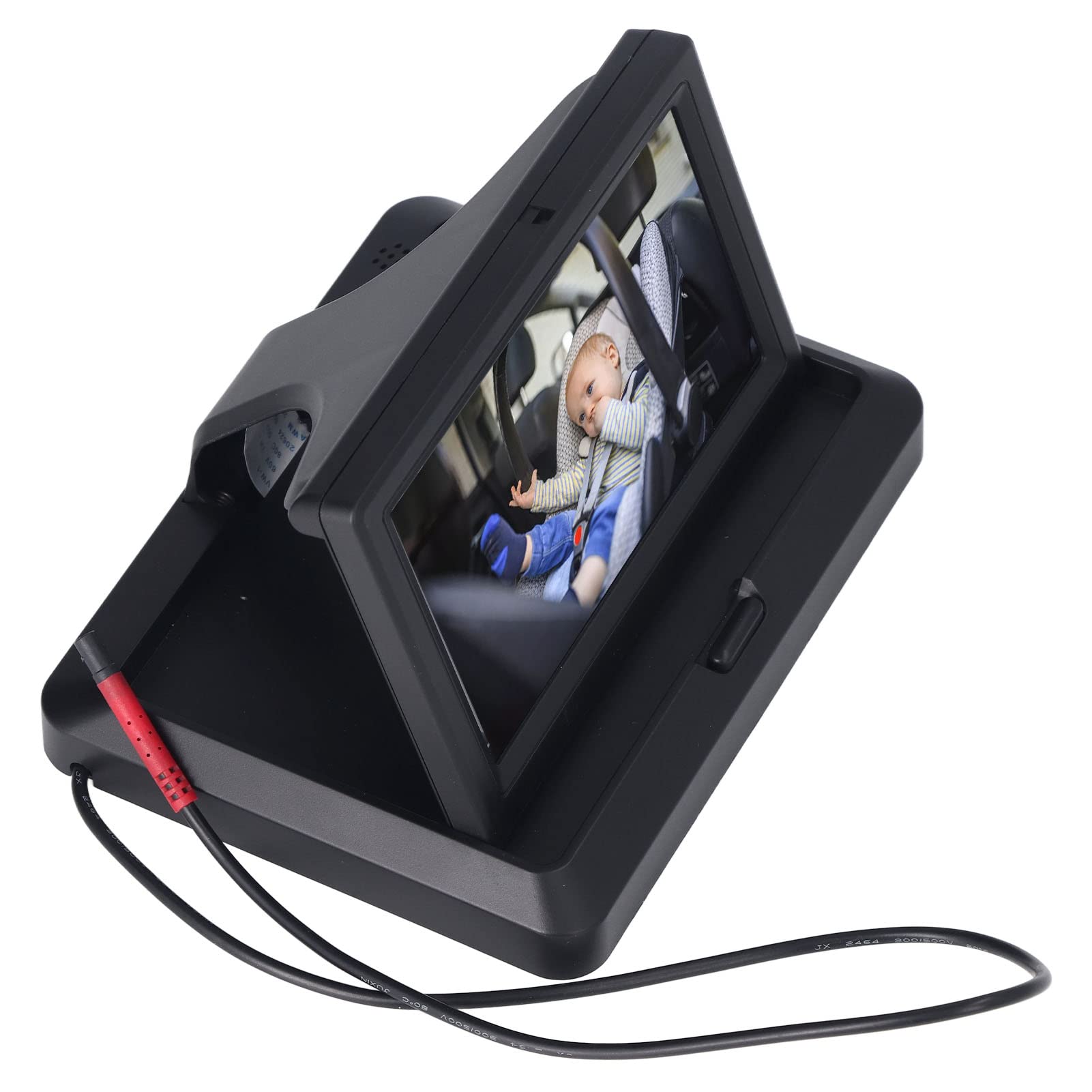 Monitor de coche para bebé Cámara del asiento trasero Espejo del asiento trasero Ángulo de visión de 140 ° Monitor de cámara de visión amplia clara y brillante ajustable con función de (5,0 pulgadas)