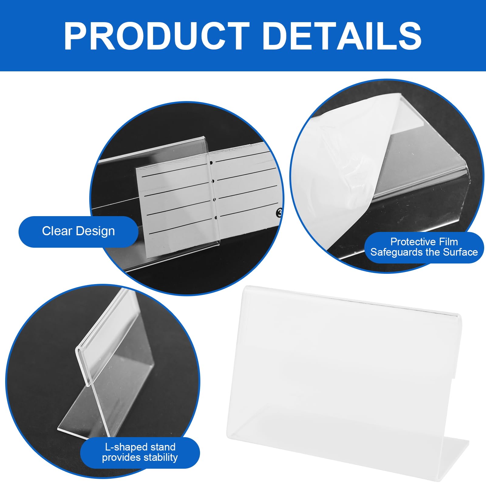 Pochettes Étiquettes Auto-Adhésives Transparentes 35x75 Mm – Lot 24 Pièces – Ouverture Côté Étroit + Perforation Pouce – Idéal Étagères, Dossiers, Boîtes Aux Lettres
