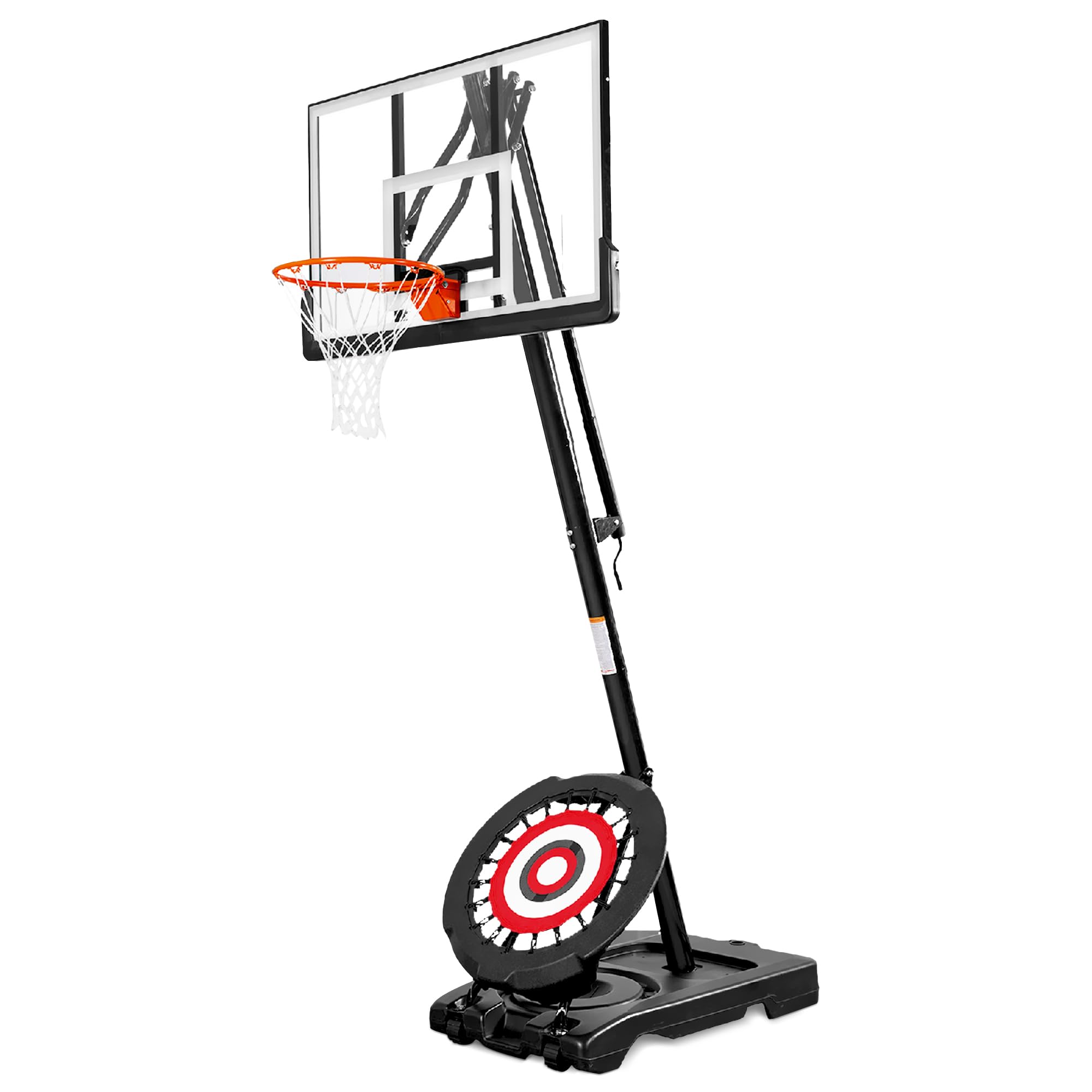 Portable Basketball Hoop with 7.5-10 Ft. Adjustable Height & Rebounder