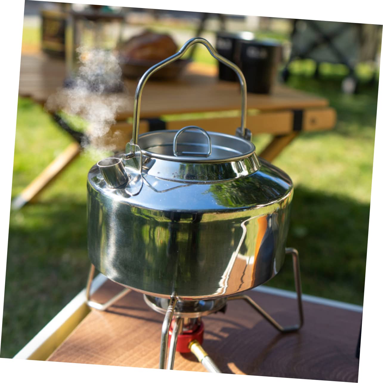 balacoo Camping Coffee Portable Water Boiler Outdoor Stainless Steel Kettle Compact and Easy to Carry