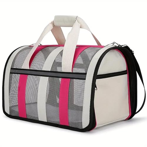 Bolsa De Transporte cachorro e gato M ate 5Kg e G até 9Kg avião cabine(Laranja,M - 25 x 25 x 40 cm)