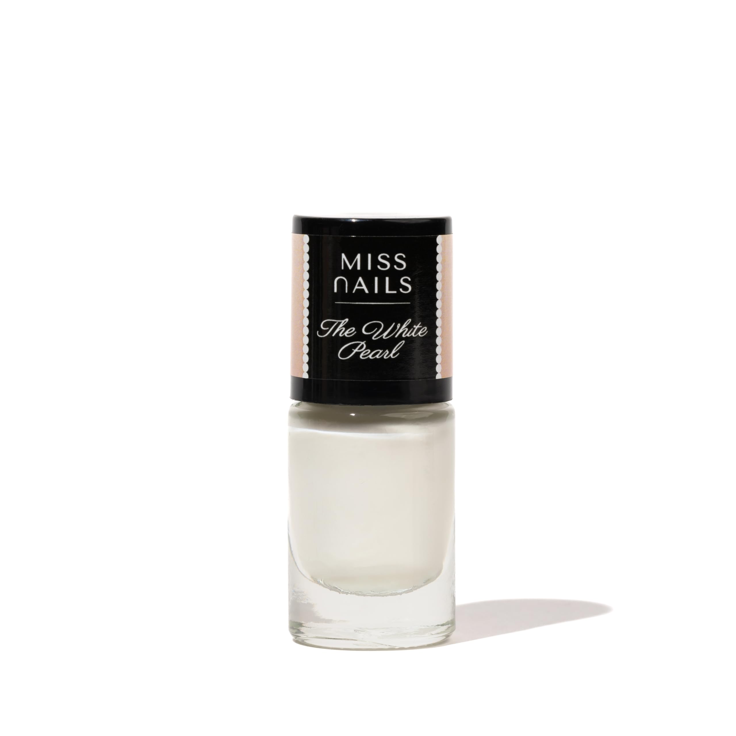 Miss Nail One Coat Nail Polish Collection Pack of 1 | Glossy Finish, Chip Resistant, Non-Toxic, Long-Lasting and Quick-Dry, 8ml – Ideal for All Occasions. (Only The White Pearl)