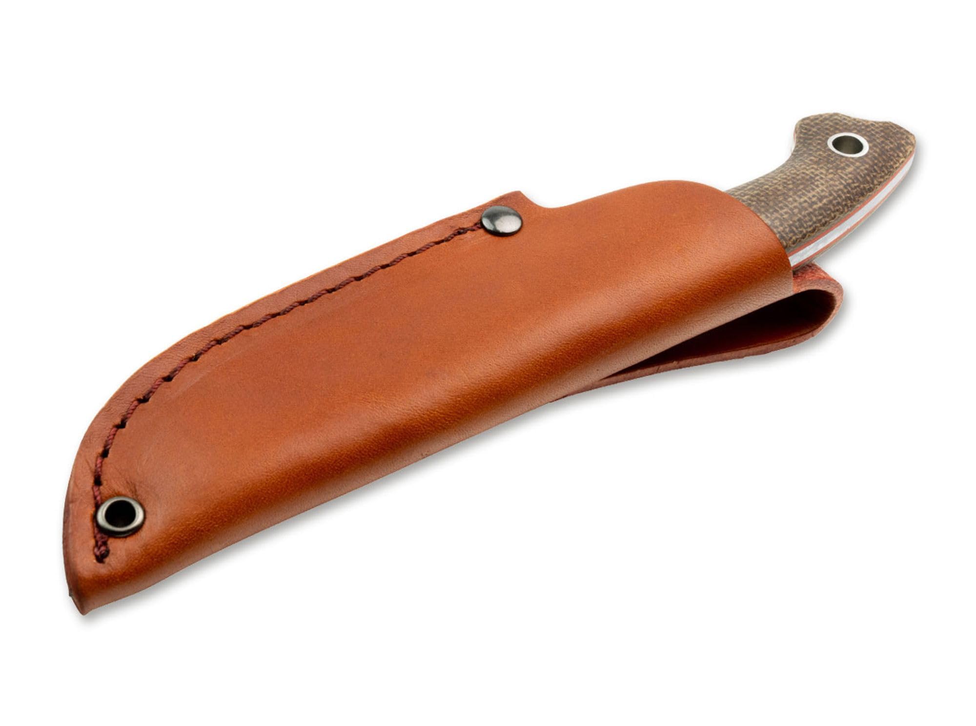 Böker Plus Nessmi Pro - Cuchillo Fijo de Acero D2 y Material Compuesto en Color marrón, 16 cm