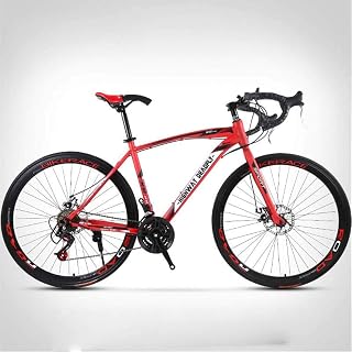 LJXiioo Road Bike 700C High-Carbon Steel Frame Road Bicycle, Road Bicycle Racing, 26 Inch Wheel Road Bicycle Double Disc Brake Bicycles