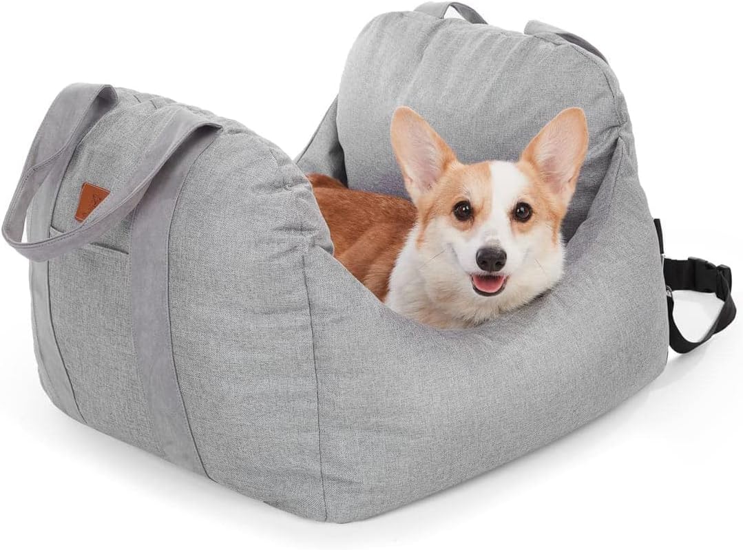 PET AWESOMEDog Car Seat, Puppy Booster Seat, Travel Carrier Bed for Small and Medium Pets