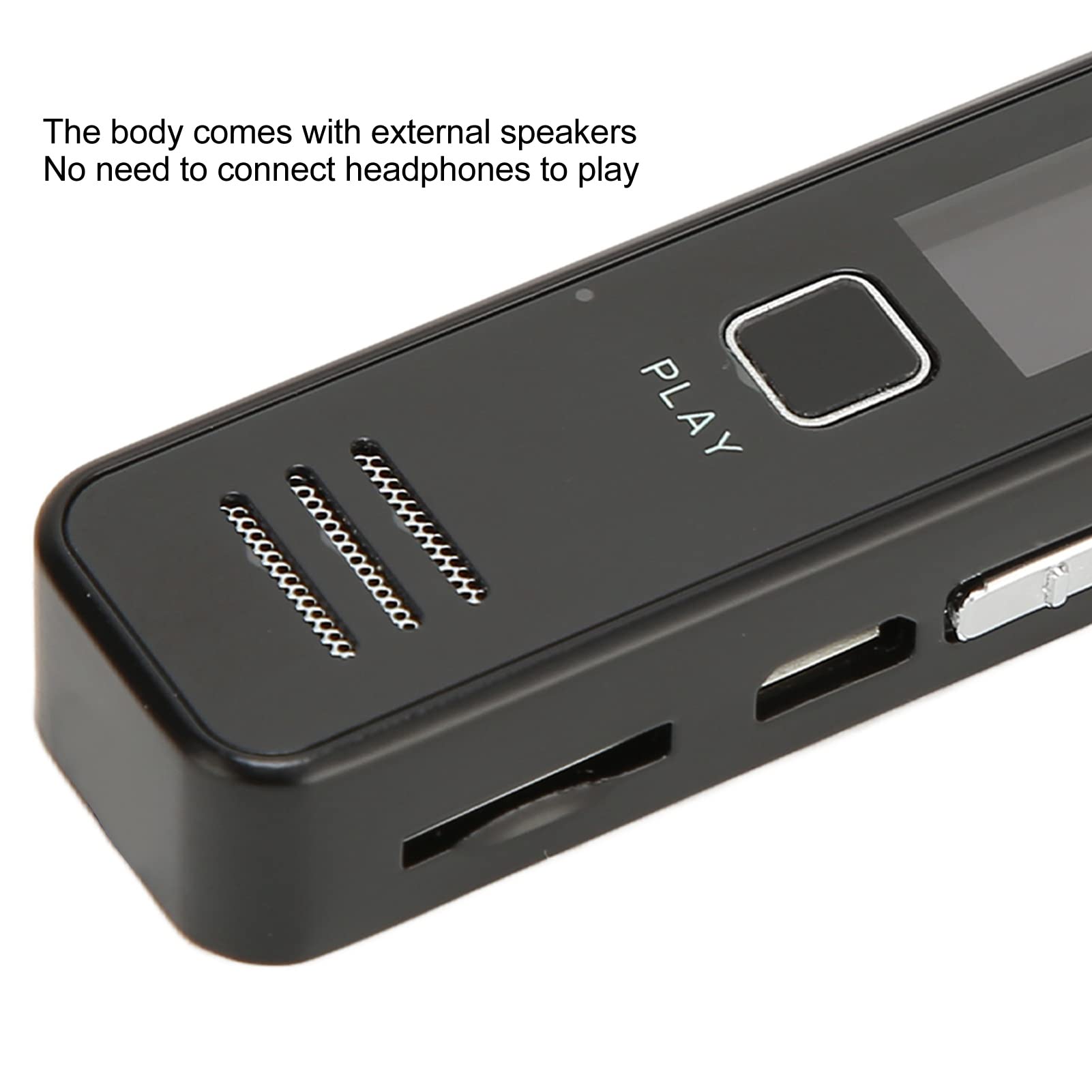 Asixxsix Registratore Vocale Digitale, Registratore Vocale da 32 GB con Riproduzione, Mini Dispositivo di Registrazione HD Portatile per Dittafono per Conferenze, Riunioni,