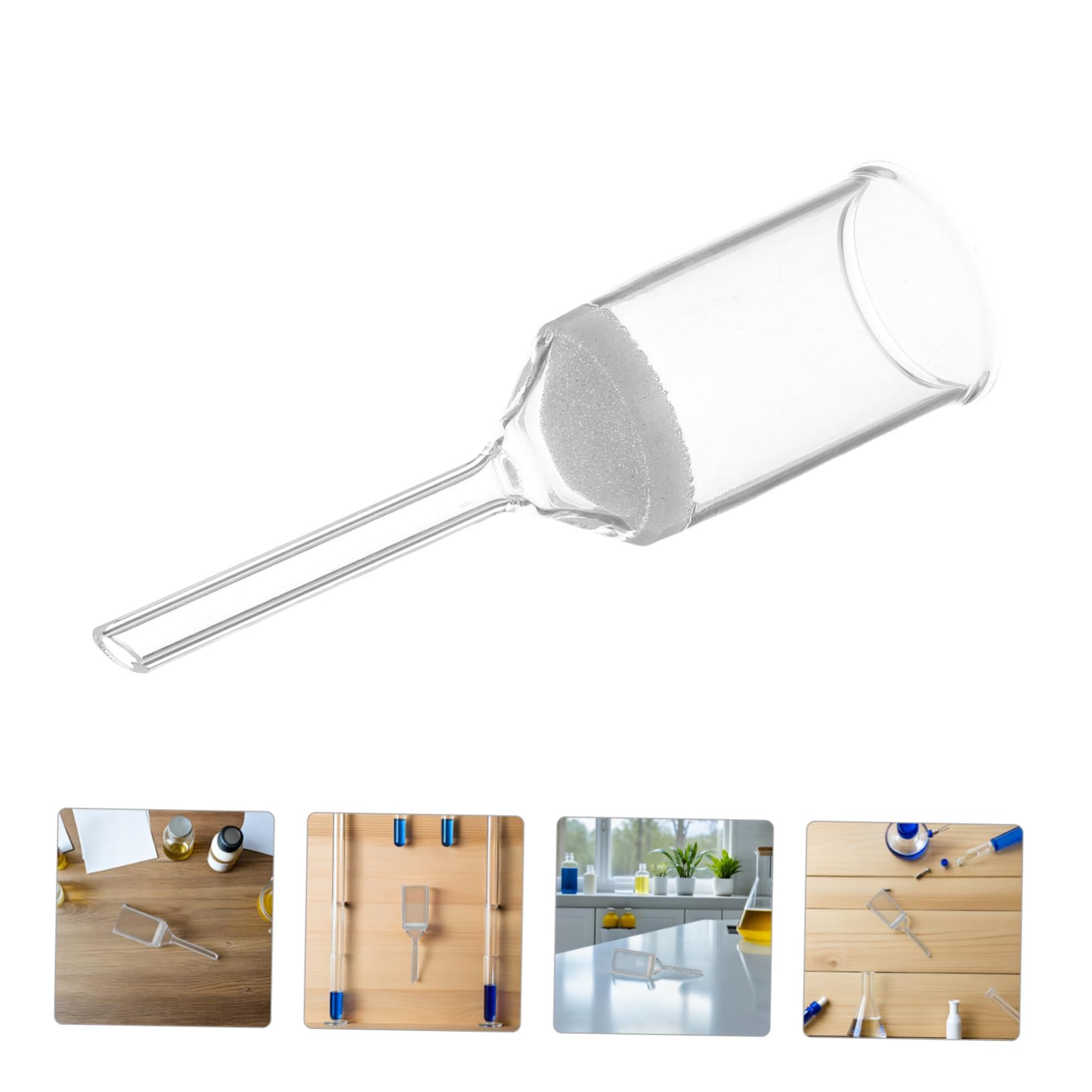 PRETYZOOM 4 Pezzi Imbuto in Vetro Buchner per Laboratorio Resistente ad Alte Temperature Imbuto Filtrante per Separazione Solido Strumento Vetro Laboratorio Chimico