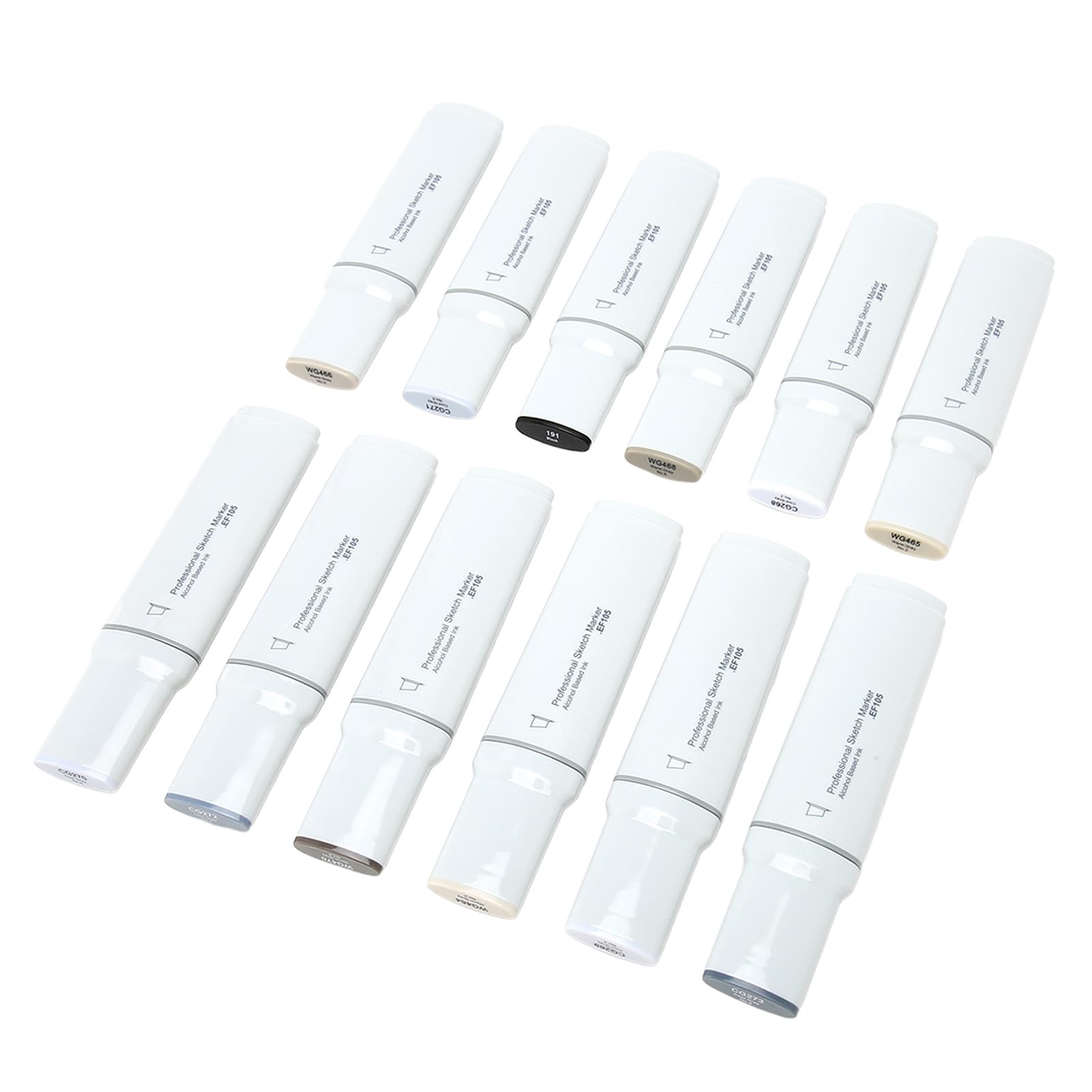 Wide Tip Alcoholic Markers for Art and Craft Enthusiasts 12pcs (Grey