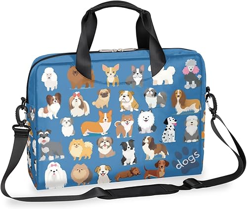 Miniatura 23 de Bonita bolsa de hombro para computadora portátil para mujeres y hombres, bolsa para computadora portátil, funda para laptop, maletín de transporte