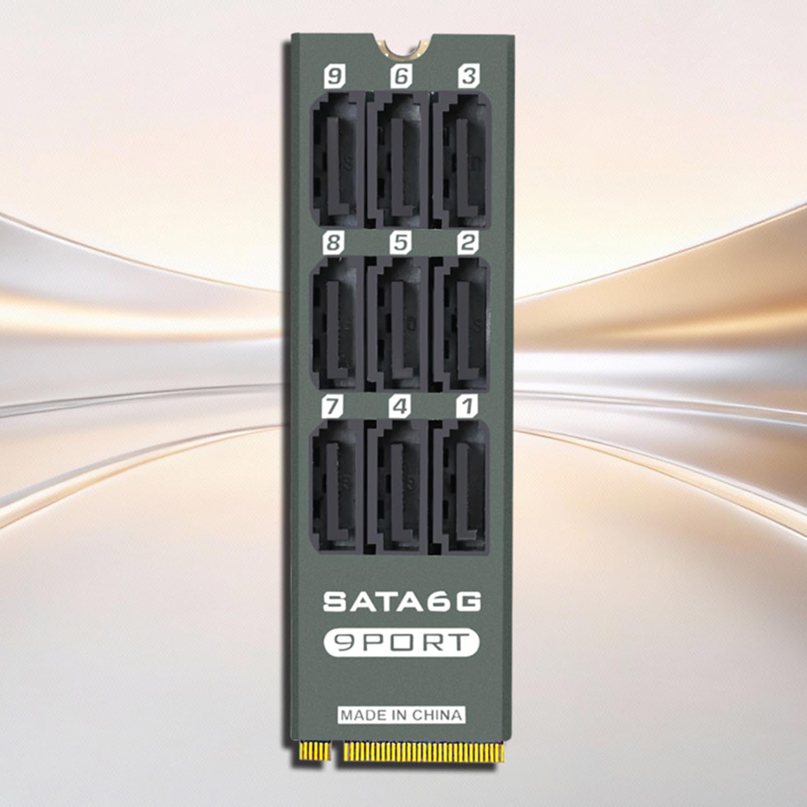 Scheda di espansione da PCIe a SATA3.0 da 9 porte in metallo da 6 Gbps con chipset ASM1166 per trasferimento veloce dei dati scheda adattatore Pcie