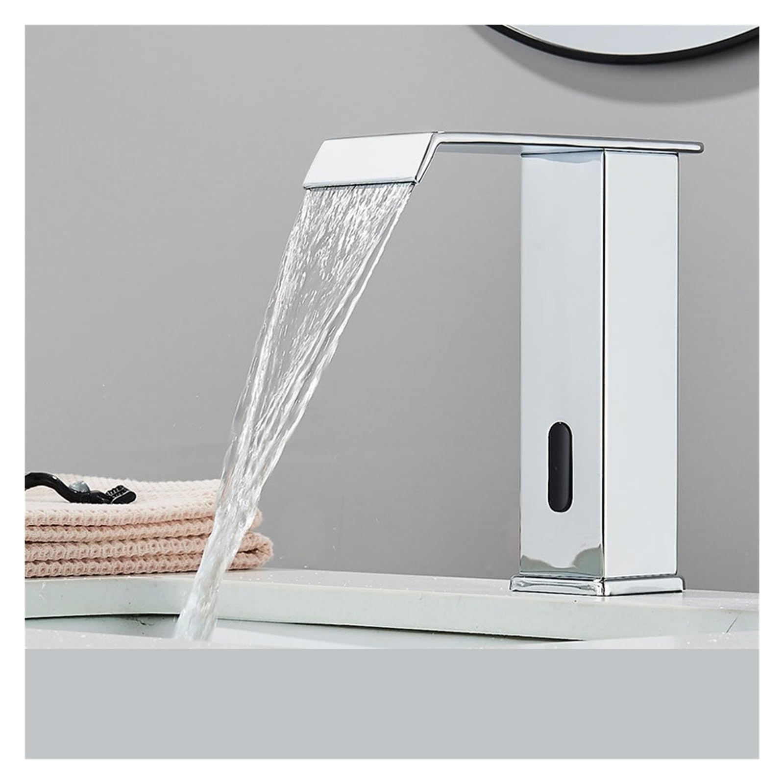 Mitigeur chaud et froid chromé monotrou pour lavabo de salle de bains