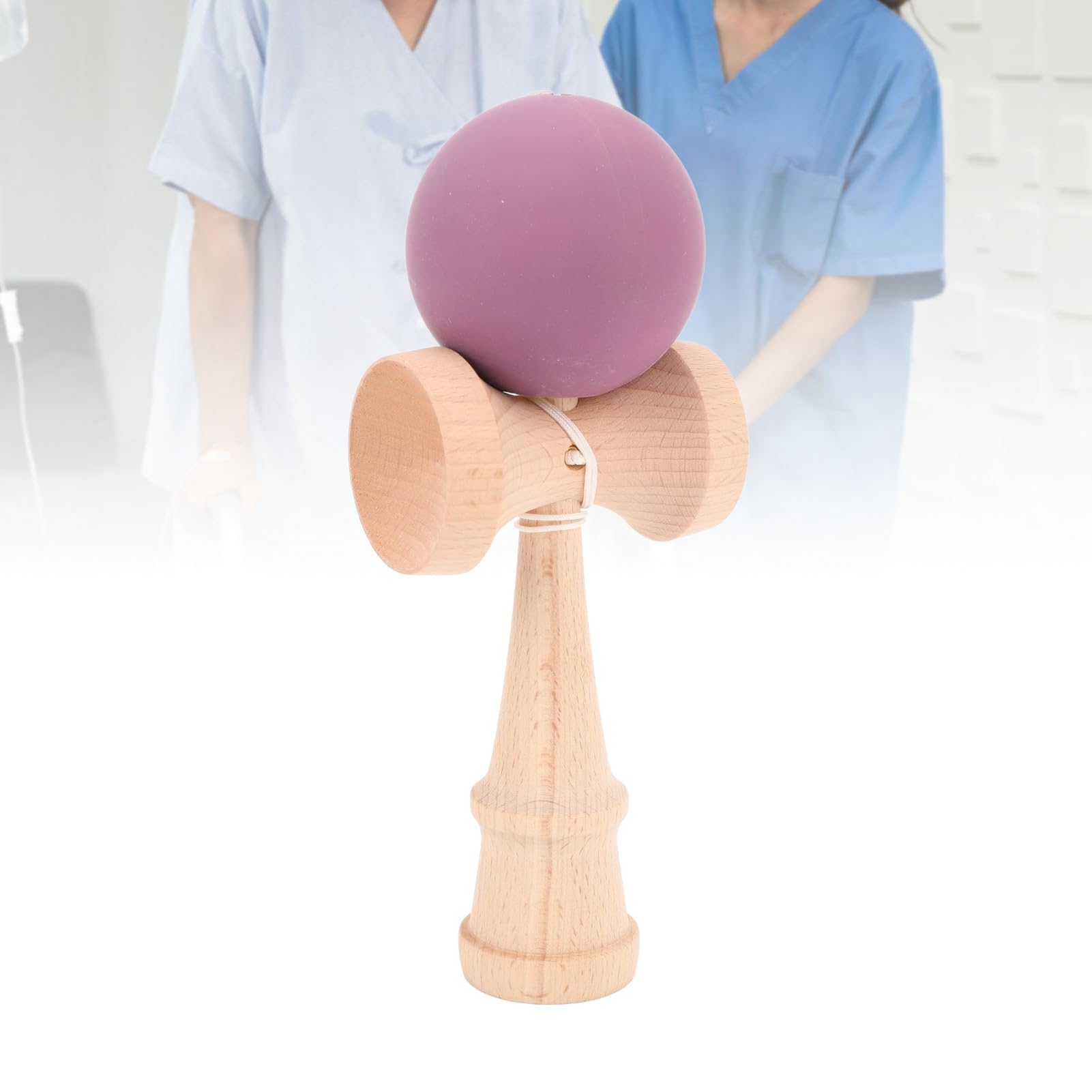 Giocattolo Kendama in Legno con Corda, Gioco Kendama Portatile, Legno di faggio Premium per Allenamento sulla coordinazione Occhio-Mano, Divertente attività di Gruppo per Giochi (Viola)