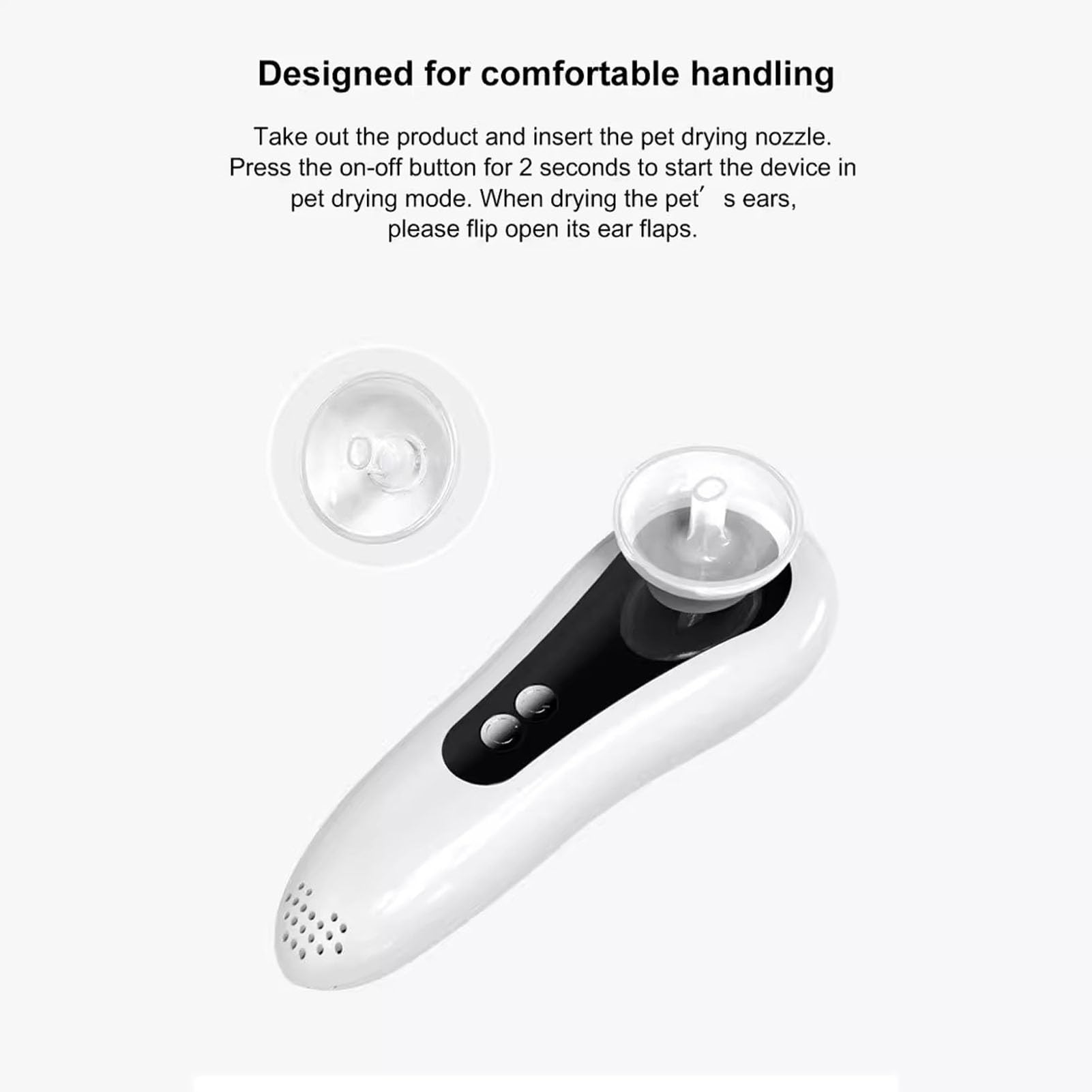 Naroote Sèche-Oreilles à Lumière Rouge, Dispositif Ergonomique avec