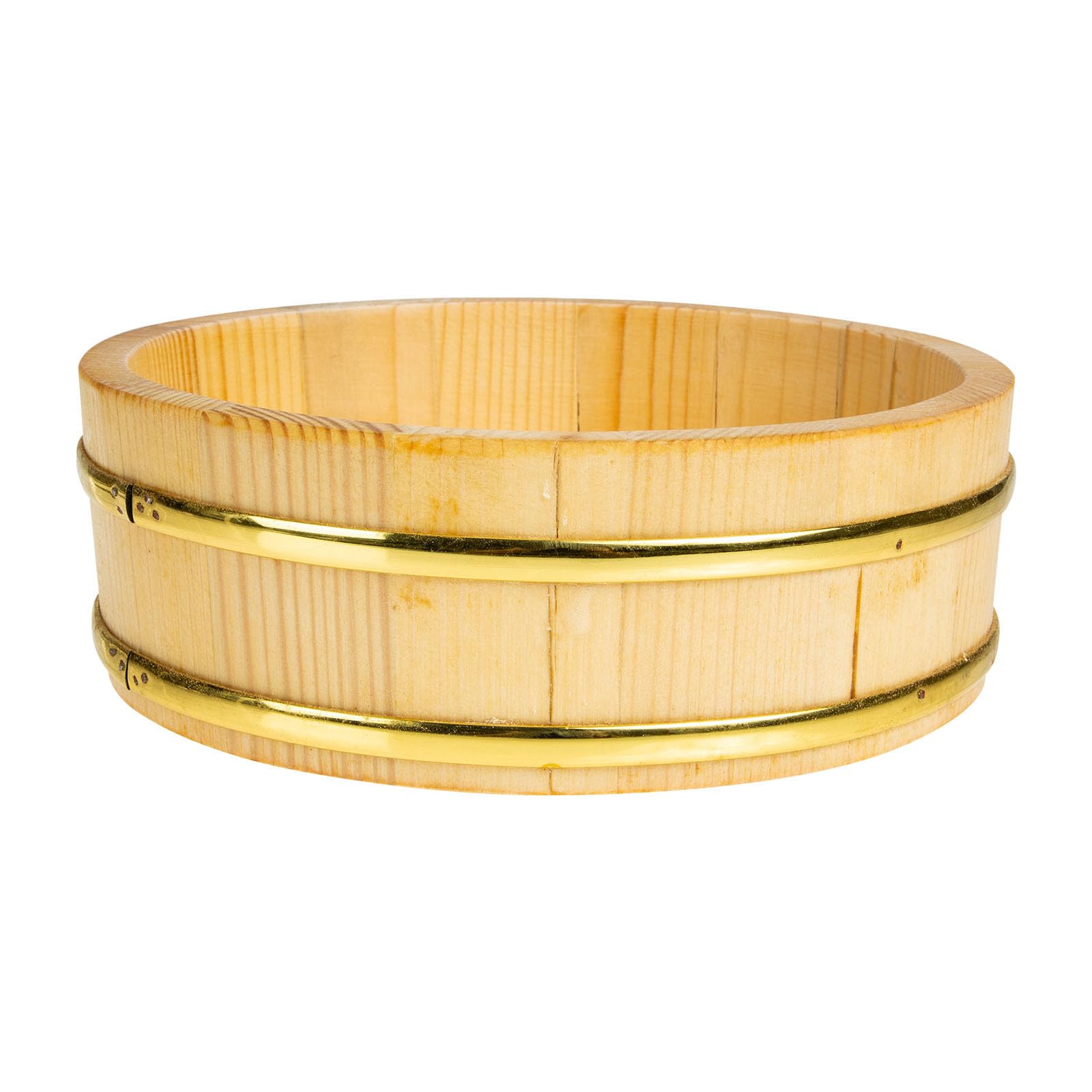 Cubo de Madera Natural para Sushi de 25 Cm, Barril Redondo para Arroz Japonés, Recipiente para Servir y Mezclar Alimentos en Cocina y Restaurante
