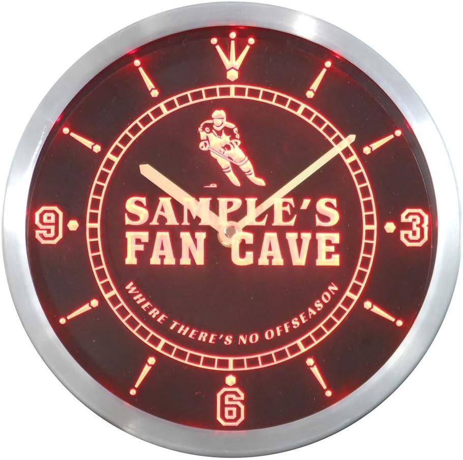 ADVPRO nctg-tm Name Personalized Custom Hockey Fan Cave Bar Beer Neon Sign LED Wall Clock
