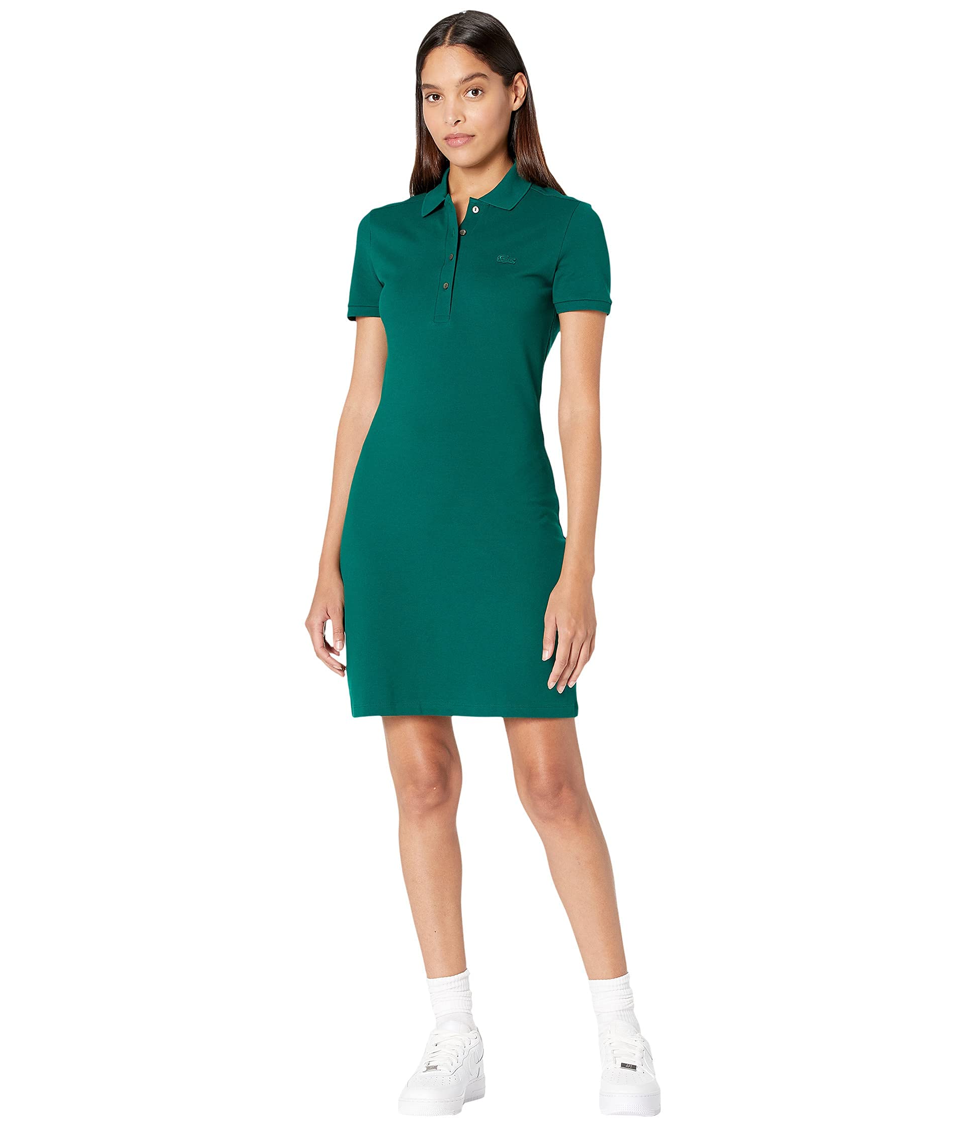 slim fit dress slacks Lacoste Women's Sleeveless Pleated Dress