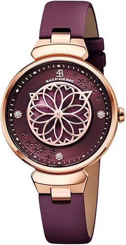Relojes para mujer flor de cerezo mano de pétalo de Sakura, esfera de madreperla reloj para mujer con correa de cuero o correa de pulsera de cerámica