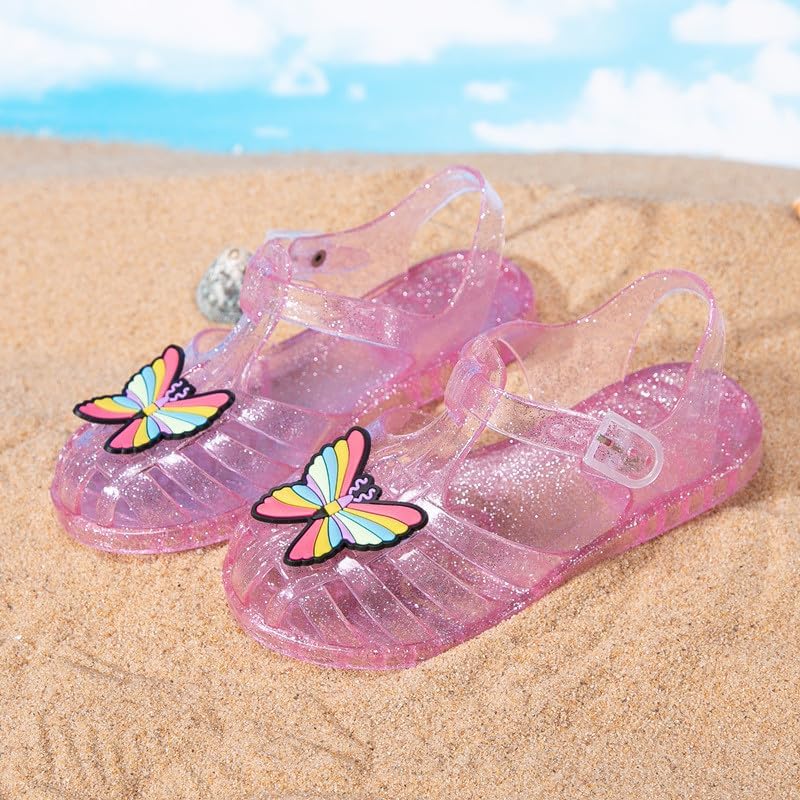 Cute Jelly Shoes for Girls, Kid Fishermen Sandals, Princess Birthday Toddler Glitter Sandal Summer Beach Shoe Footwear - Image 4