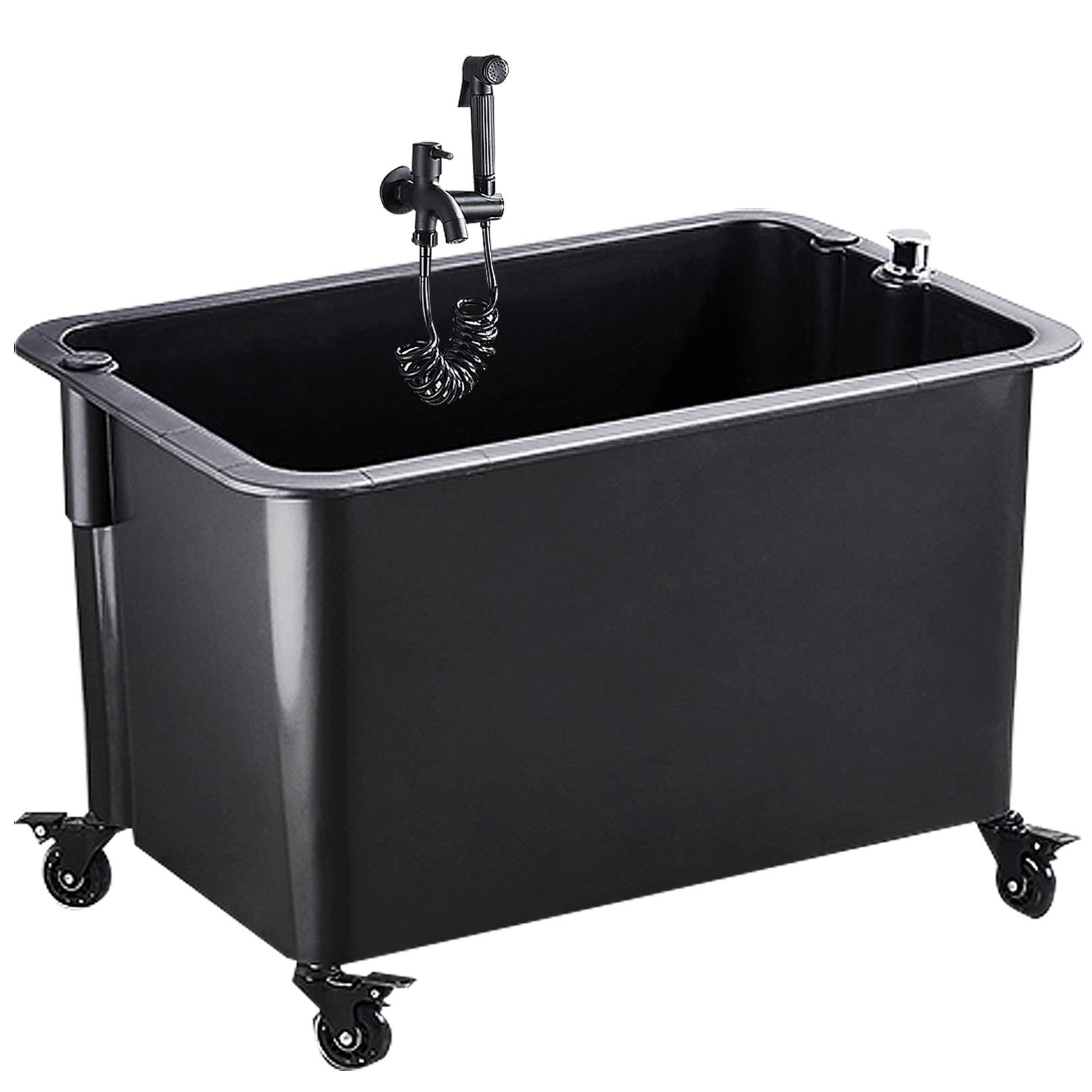 AYCDL Commercial Utility Sink with Faucet - Deep Basin Mop Sink for Bathroom, Laundry, Garage & Shop - Ideal Outdoor Slop Sink for Home & Basement Cleaning,#2