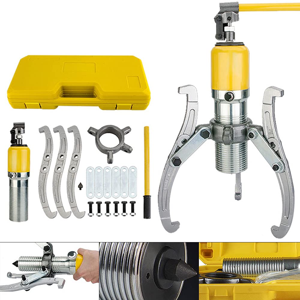 Extractor hidráulico, extractor hidráulico 20T, extractor de bujes de rueda con 3 brazos, adecuado para extraer bujes, bridas, engranajes y rodamientos.
