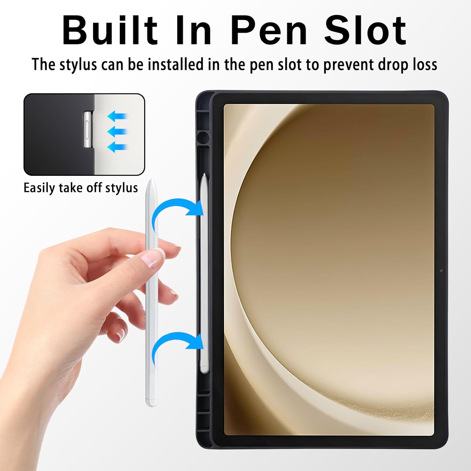 Keyboard Case for Samsung Galaxy Tab A9 Plus 11.0 inch (SM-X210/X215/X216/X218),Rechargable Detachable Keyboard with Type-C Charging Port Cover for Tablet A9+ 2023 5G (Black)