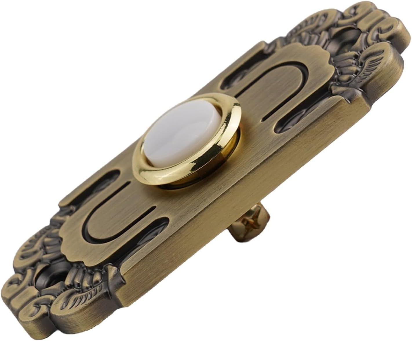 Heavy Duty Lighted Doorbell Button Wired Push Button with Antique Bronze Finish, Weather Resistant Metal Bell for Front Door Garage, for Easy Install DC12-24V