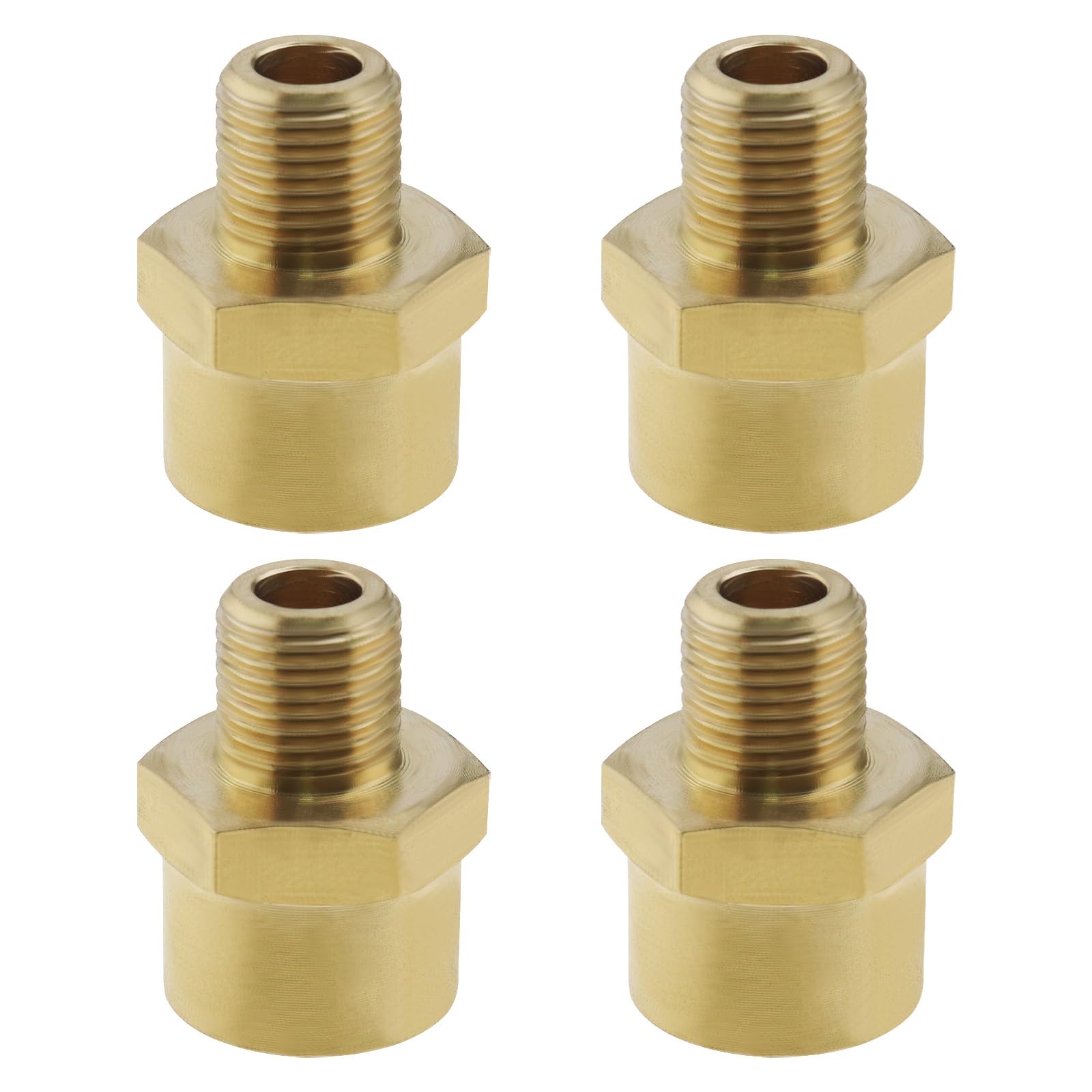 Create Idea Men's 4Pcs 1/8Inch To 1/4Inch Fe Bsp Brass Adapters Pipe Fitting Adapter Brass Thread Converter Accessories For Industrial Applications