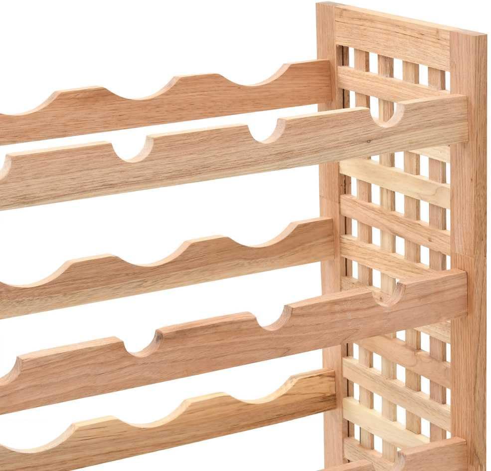 Solid Walnut Wood Wine Rack for 25 Bottles, 5-Tier Storage Shelf, 24.8"x9.8"x28.7" Dimensions, Elegant Frame for Ventilated Display and Home Decor