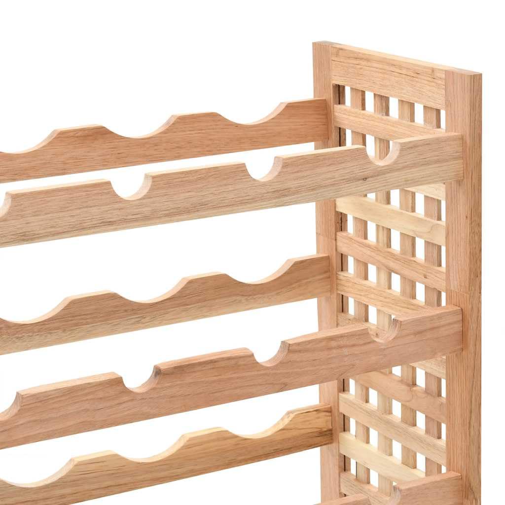 Générique 5-poziomowy stojak na wino z litego orzecha włoskiego, przechowywanie 25 butelek, uchwyt na butelki 63 x 25 x 73 cm z wentylowanymi półkami, elegancki i kompaktowy design dla Twojego