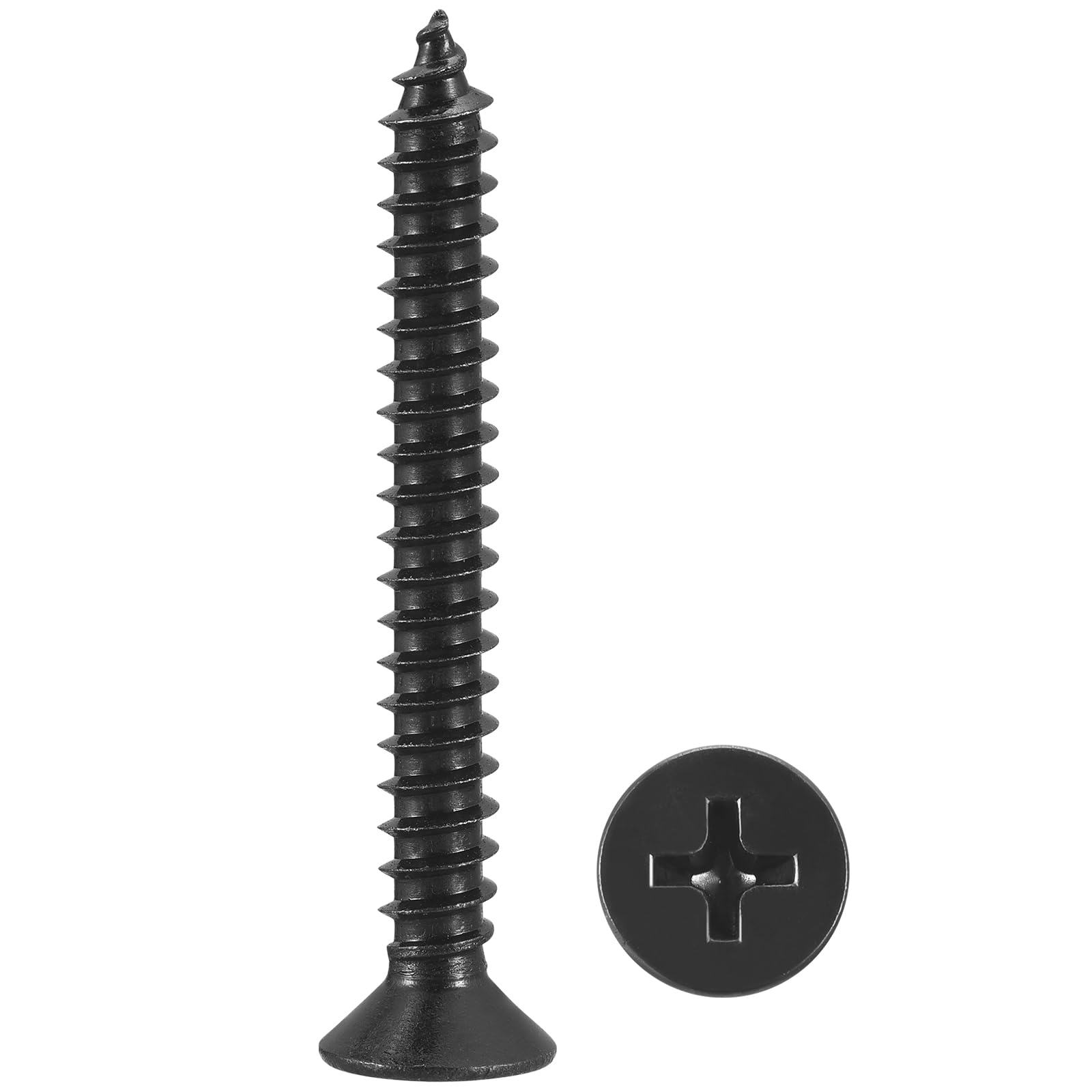 METALLIXITY Countersunk Phillips Wood Screw (#8x1-1/2") 100Pcs